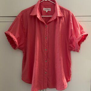 Pink Short Sleeve Button Up